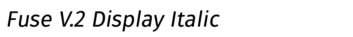 Fuse V.2 Display Italic
